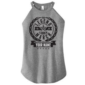 Personalized Custom Name This Legends Is Born In March Women's Perfect Tri Rocker Tank