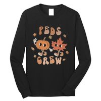 Peds Crew Nurse Etro Groovy Pumpkin Thanksgiving Pediatrics Long Sleeve Shirt