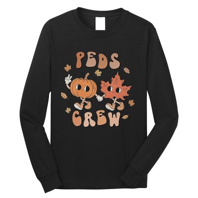 Peds Crew Nurse Etro Groovy Pumpkin Thanksgiving Pediatrics Long Sleeve Shirt