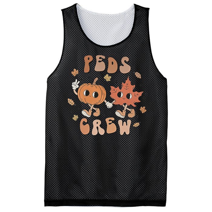 Peds Crew Nurse Etro Groovy Pumpkin Thanksgiving Pediatrics Mesh Reversible Basketball Jersey Tank