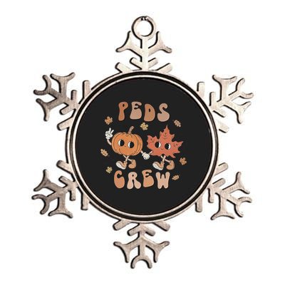 Peds Crew Nurse Etro Groovy Pumpkin Thanksgiving Pediatrics Metallic Star Ornament