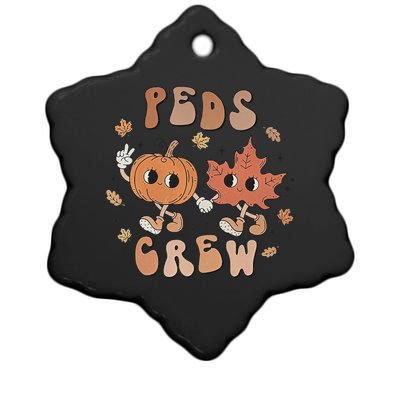 Peds Crew Nurse Etro Groovy Pumpkin Thanksgiving Pediatrics Ceramic Star Ornament