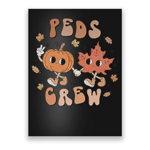 Peds Crew Nurse Etro Groovy Pumpkin Thanksgiving Pediatrics Poster