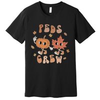 Peds Crew Nurse Etro Groovy Pumpkin Thanksgiving Pediatrics Premium T-Shirt