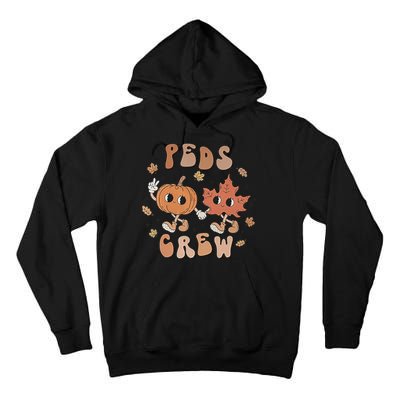 Peds Crew Nurse Etro Groovy Pumpkin Thanksgiving Pediatrics Tall Hoodie