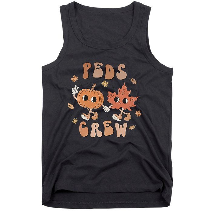 Peds Crew Nurse Etro Groovy Pumpkin Thanksgiving Pediatrics Tank Top