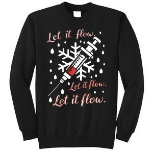 Phlebotomy Christmas Nurse Technician Medical Phleb Long Sleeve Sweatshirt