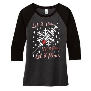 Phlebotomy Christmas Nurse Technician Medical Phleb Long Sleeve Women's Tri-Blend 3/4-Sleeve Raglan Shirt