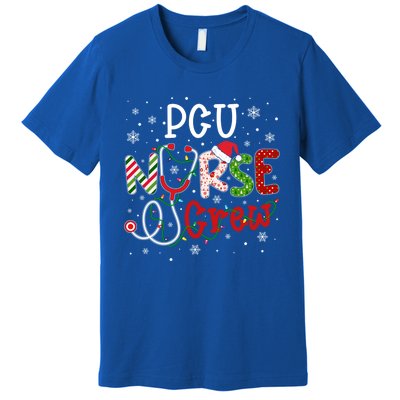 Pcu Christmas Nurse Crew Funny Nursing Christmas Pattern Gift Premium T-Shirt