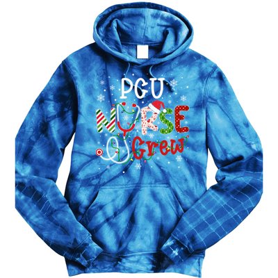 Pcu Christmas Nurse Crew Funny Nursing Christmas Pattern Gift Tie Dye Hoodie