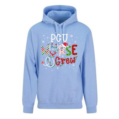 Pcu Christmas Nurse Crew Funny Nursing Christmas Pattern Gift Unisex Surf Hoodie