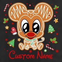 Personalized Custom Name Cute Mouse Christmas Love Mouse Gift Birthday 7 Panel Mesh Trucker Snapback Hat