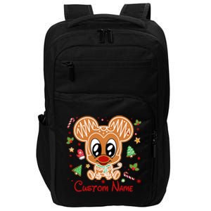 Personalized Custom Name Cute Mouse Christmas Love Mouse Gift Birthday Impact Tech Backpack