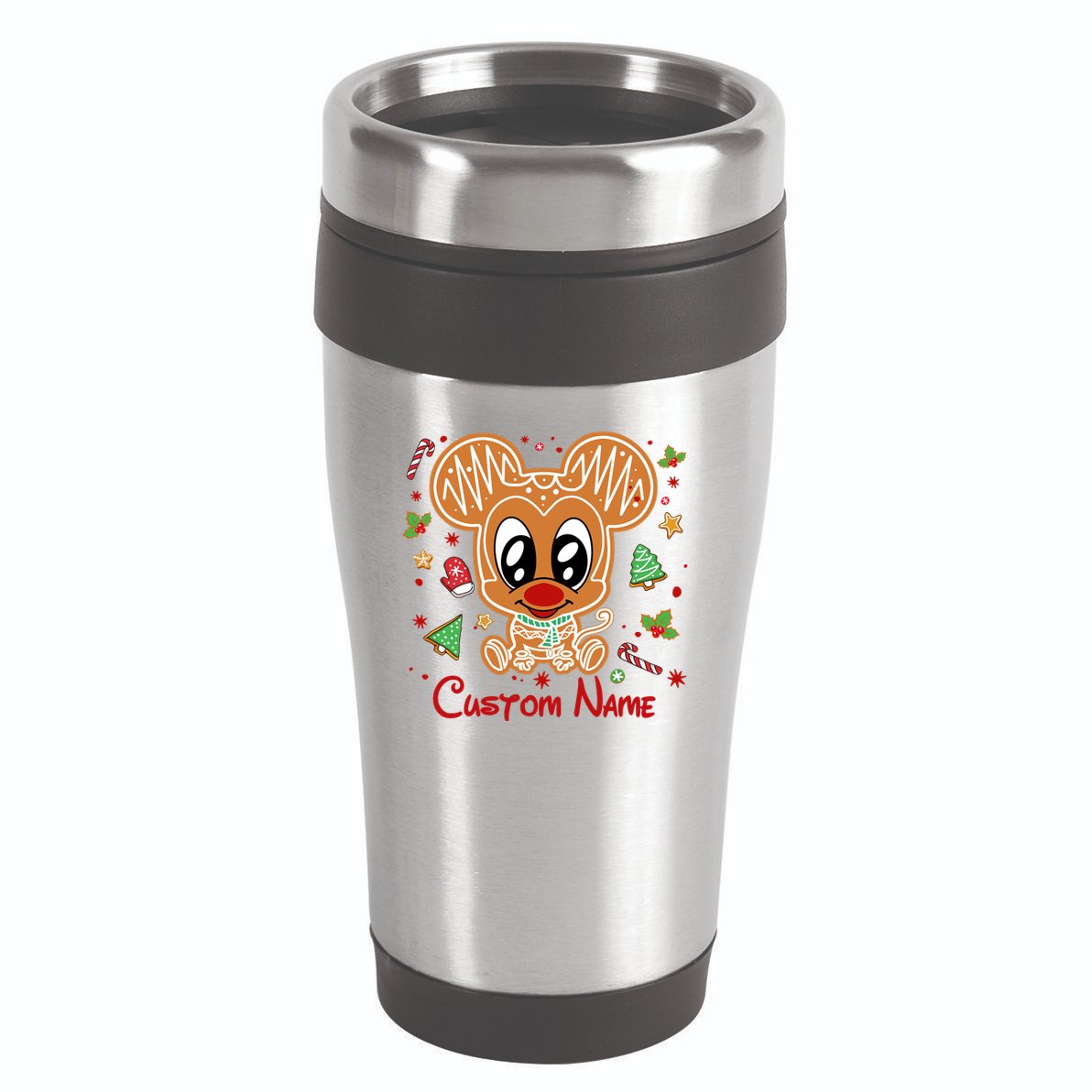 Personalized Custom Name Cute Mouse Christmas Love Mouse Gift Birthday 16oz Travel Tumbler