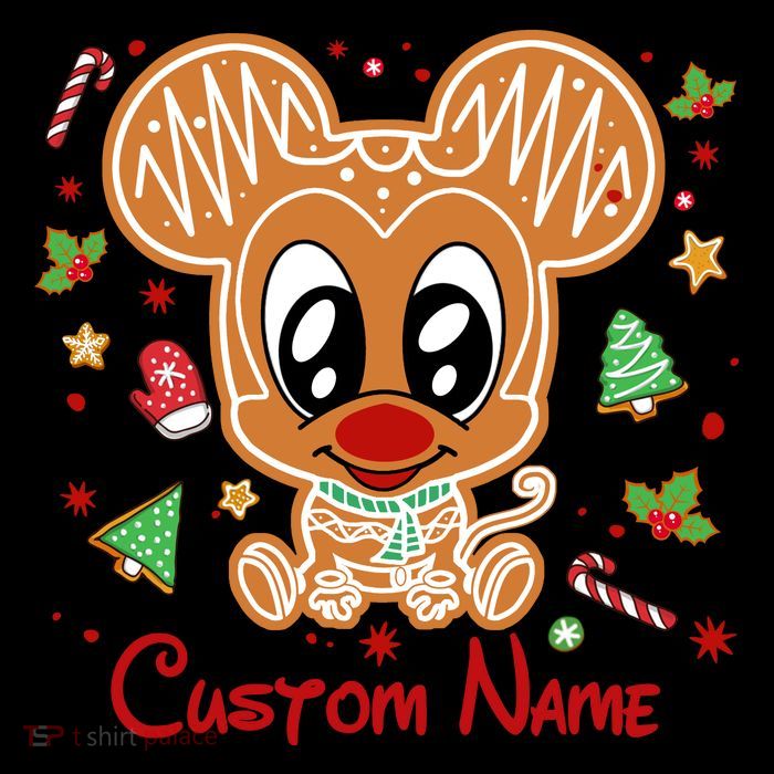 Personalized Custom Name Cute Mouse Christmas Love Mouse Gift Birthday Zip Tote Bag