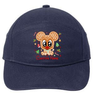 Personalized Custom Name Cute Mouse Christmas Love Mouse Gift Birthday 7-Panel Snapback Hat