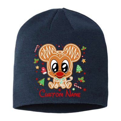 Personalized Custom Name Cute Mouse Christmas Love Mouse Gift Birthday Sustainable Beanie