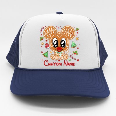 Personalized Custom Name Cute Mouse Christmas Love Mouse Gift Birthday Trucker Hat