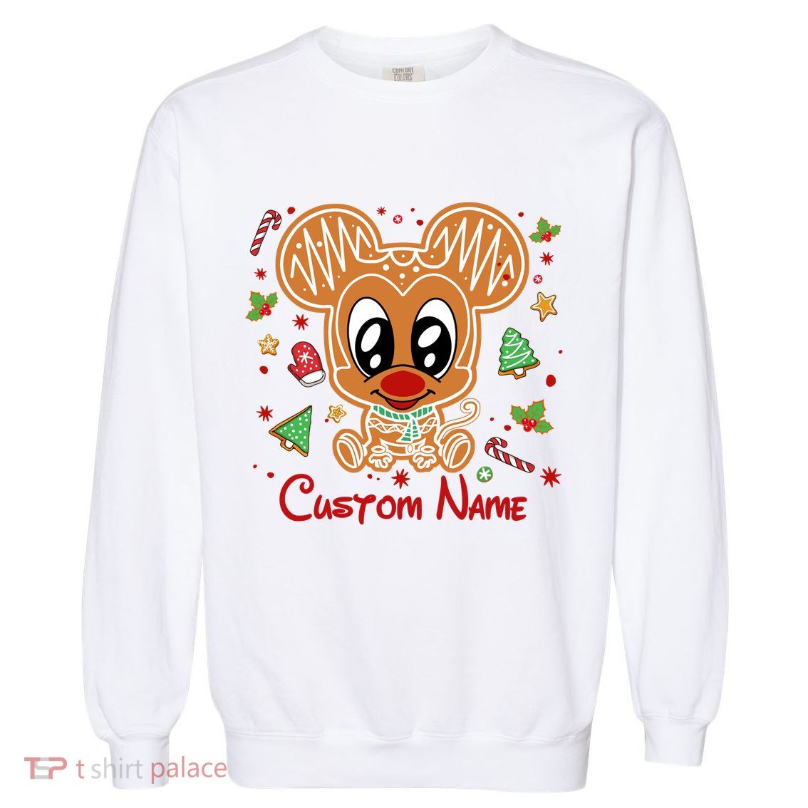 Personalized Custom Name Cute Mouse Christmas Love Mouse Gift Birthday Garment-Dyed Sweatshirt