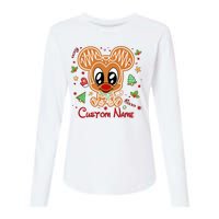 Personalized Custom Name Cute Mouse Christmas Love Mouse Gift Birthday Womens Cotton Relaxed Long Sleeve T-Shirt