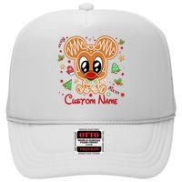 Personalized Custom Name Cute Mouse Christmas Love Mouse Gift Birthday High Crown Mesh Back Trucker Hat