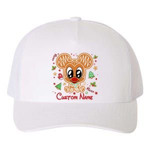 Personalized Custom Name Cute Mouse Christmas Love Mouse Gift Birthday Yupoong Adult 5-Panel Trucker Hat