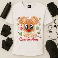 Personalized Custom Name Cute Mouse Christmas Love Mouse Gift Birthday Cooling Performance Crew T-Shirt