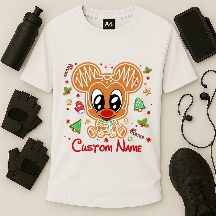 Personalized Custom Name Cute Mouse Christmas Love Mouse Gift Birthday Cooling Performance Crew T-Shirt