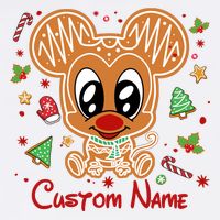Personalized Custom Name Cute Mouse Christmas Love Mouse Gift Birthday Cooling Performance Crew T-Shirt