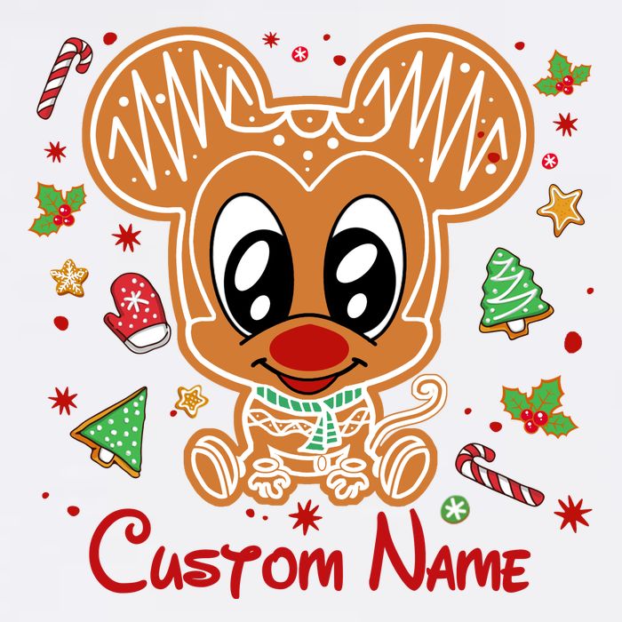 Personalized Custom Name Cute Mouse Christmas Love Mouse Gift Birthday Cooling Performance Crew T-Shirt