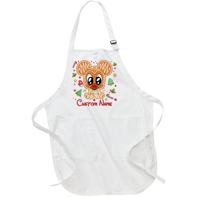 Personalized Custom Name Cute Mouse Christmas Love Mouse Gift Birthday Full-Length Apron With Pockets