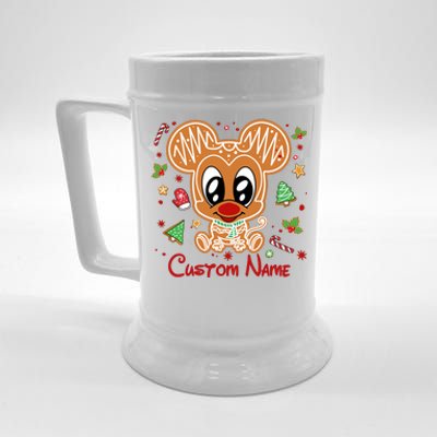 Personalized Custom Name Cute Mouse Christmas Love Mouse Gift Birthday Beer Stein