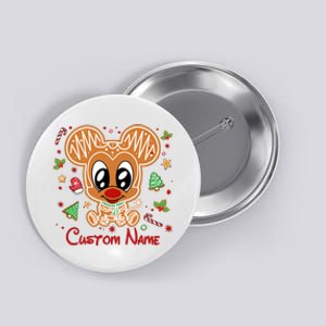 Personalized Custom Name Cute Mouse Christmas Love Mouse Gift Birthday Button