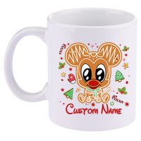 Personalized Custom Name Cute Mouse Christmas Love Mouse Gift Birthday 11oz C Handle Ceramic Mug