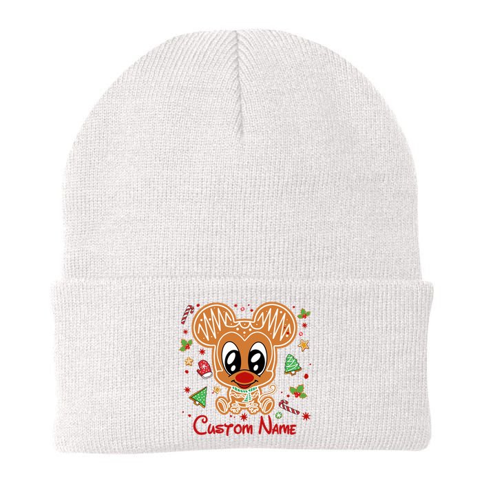 Personalized Custom Name Cute Mouse Christmas Love Mouse Gift Birthday Knit Cap Winter Beanie