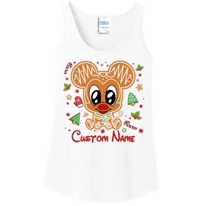 Personalized Custom Name Cute Mouse Christmas Love Mouse Gift Birthday Ladies Essential Tank