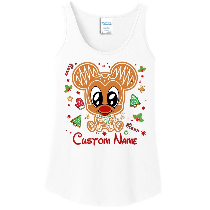 Personalized Custom Name Cute Mouse Christmas Love Mouse Gift Birthday Ladies Essential Tank