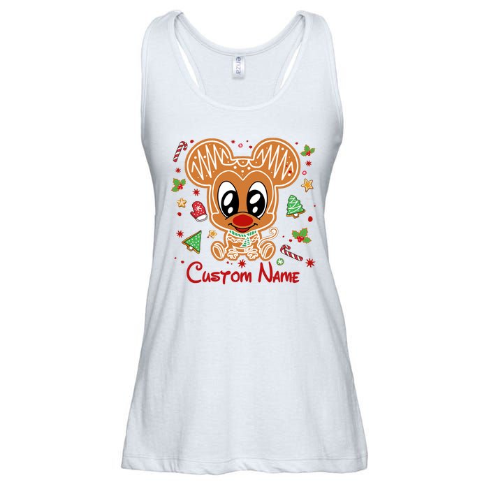 Personalized Custom Name Cute Mouse Christmas Love Mouse Gift Birthday Ladies Essential Flowy Tank