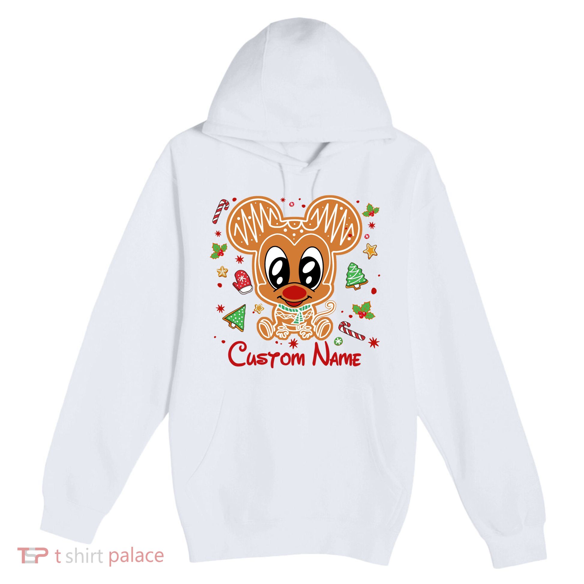 Personalized Custom Name Cute Mouse Christmas Love Mouse Gift Birthday Premium Pullover Hoodie