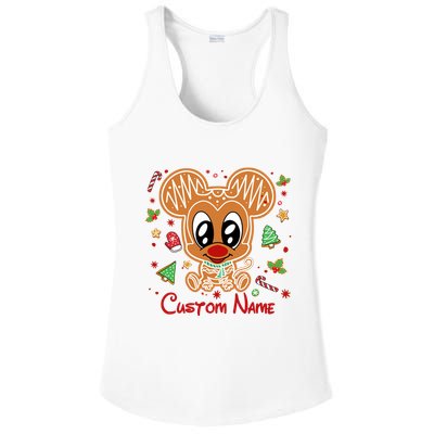 Personalized Custom Name Cute Mouse Christmas Love Mouse Gift Birthday Ladies PosiCharge Competitor Racerback Tank