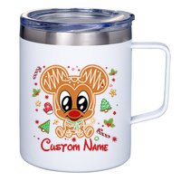 Personalized Custom Name Cute Mouse Christmas Love Mouse Gift Birthday 12oz Stainless Steel Coffee Mug