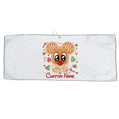 Personalized Custom Name Cute Mouse Christmas Love Mouse Gift Birthday Large Microfiber Waffle Golf Towel