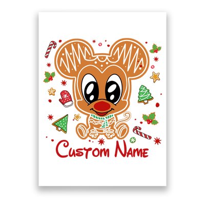 Personalized Custom Name Cute Mouse Christmas Love Mouse Gift Birthday Poster