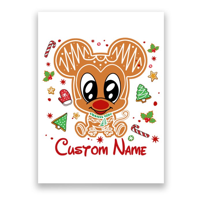 Personalized Custom Name Cute Mouse Christmas Love Mouse Gift Birthday Poster