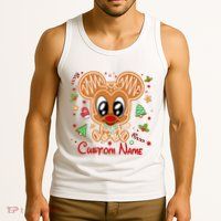 Personalized Custom Name Cute Mouse Christmas Love Mouse Gift Birthday Tank Top
