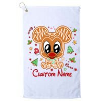 Personalized Custom Name Cute Mouse Christmas Love Mouse Gift Birthday Platinum Collection Golf Towel