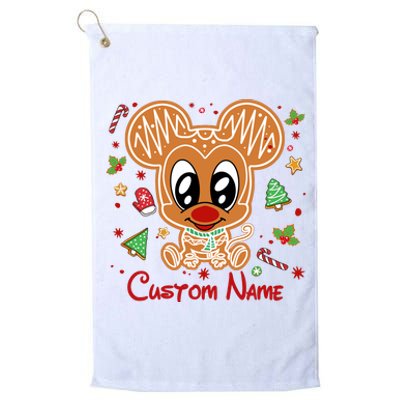 Personalized Custom Name Cute Mouse Christmas Love Mouse Gift Birthday Platinum Collection Golf Towel