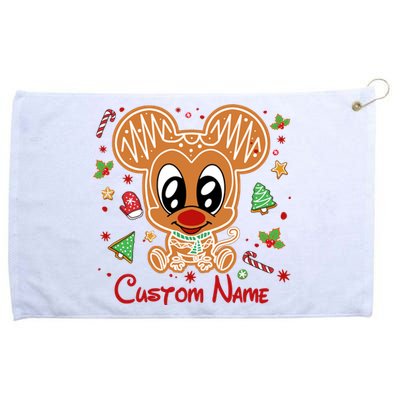 Personalized Custom Name Cute Mouse Christmas Love Mouse Gift Birthday Grommeted Golf Towel