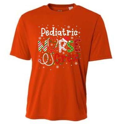 Pediatric Christmas Nurse Crew Nursing Christmas Pattern Gift Cooling Performance Crew T-Shirt