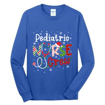 Pediatric Christmas Nurse Crew Nursing Christmas Pattern Gift Tall Long Sleeve T-Shirt